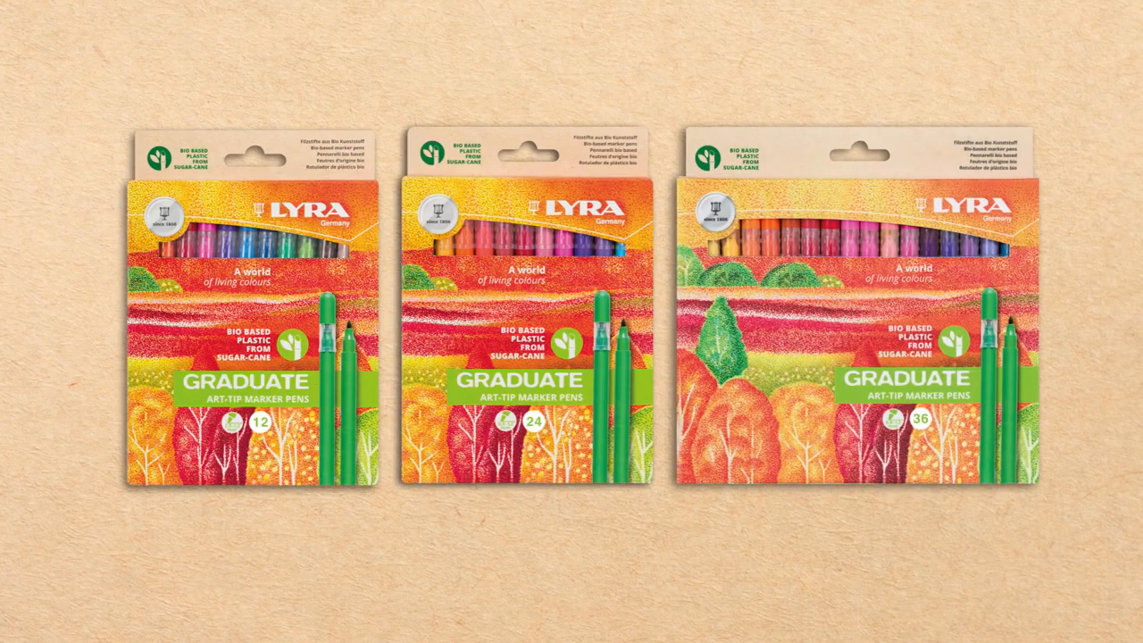 Viltstiften 64% Biobased Graduate ART-TIP Marker Pens 36-pack - Lyra