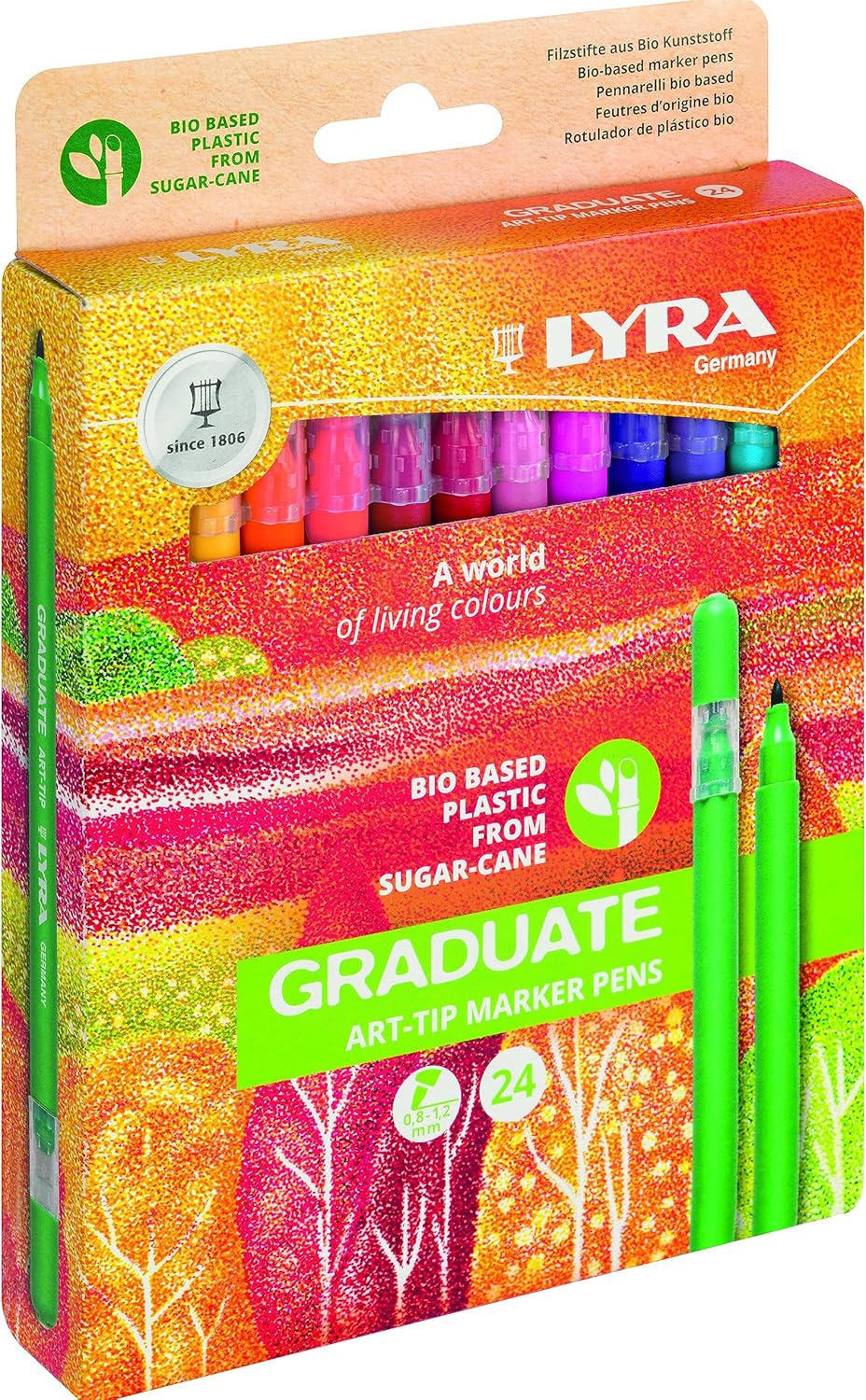 Viltstiften 64% Biobased Graduate ART-TIP Marker Pens 24-pack - Lyra