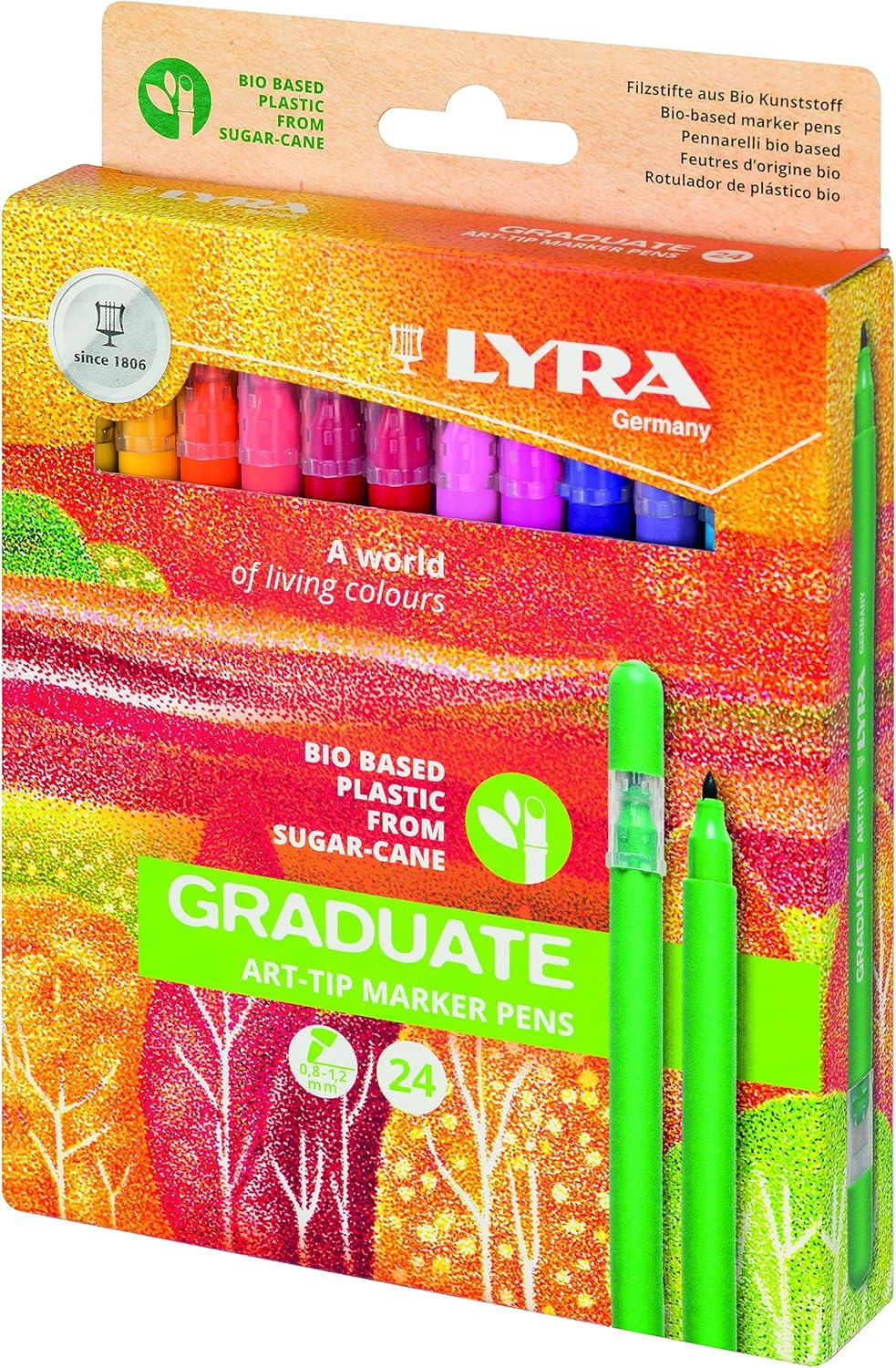Viltstiften 64% Biobased Graduate ART-TIP Marker Pens 24-pack - Lyra