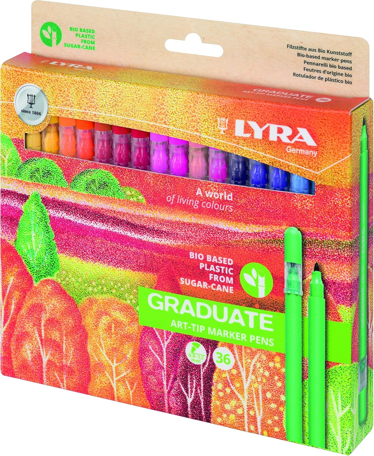Viltstiften 64% Biobased Graduate ART-TIP Marker Pens 36-pack - Lyra