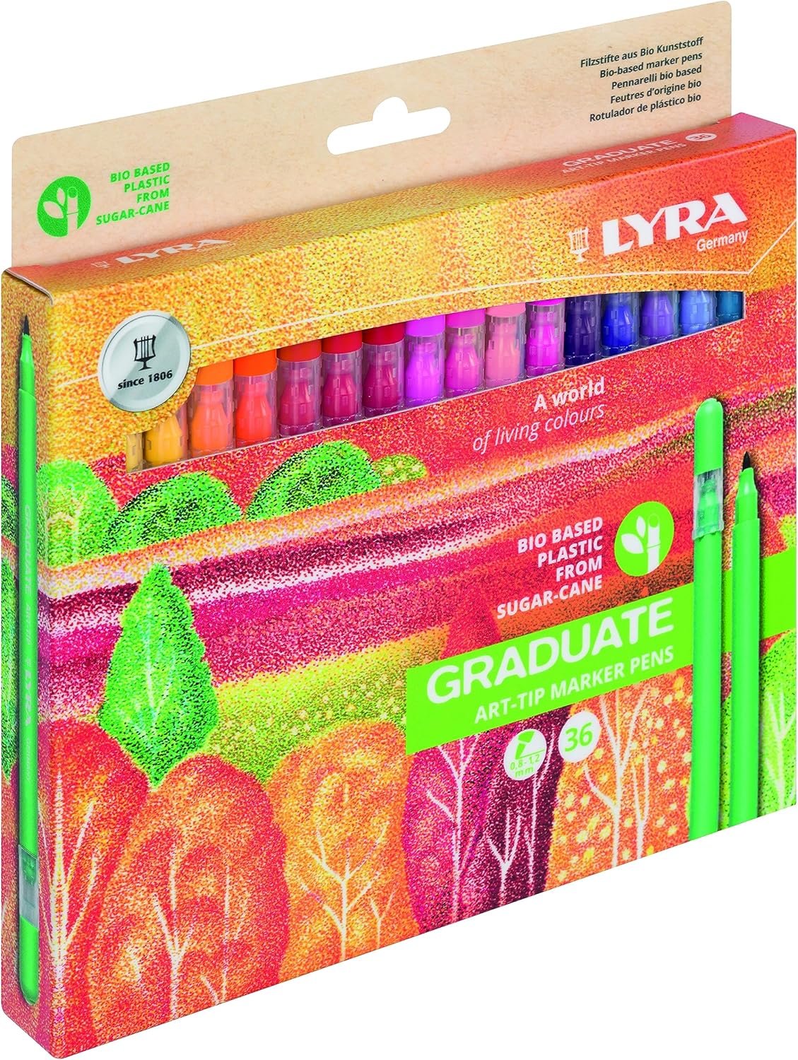 Viltstiften 64% Biobased Graduate ART-TIP Marker Pens 36-pack - Lyra