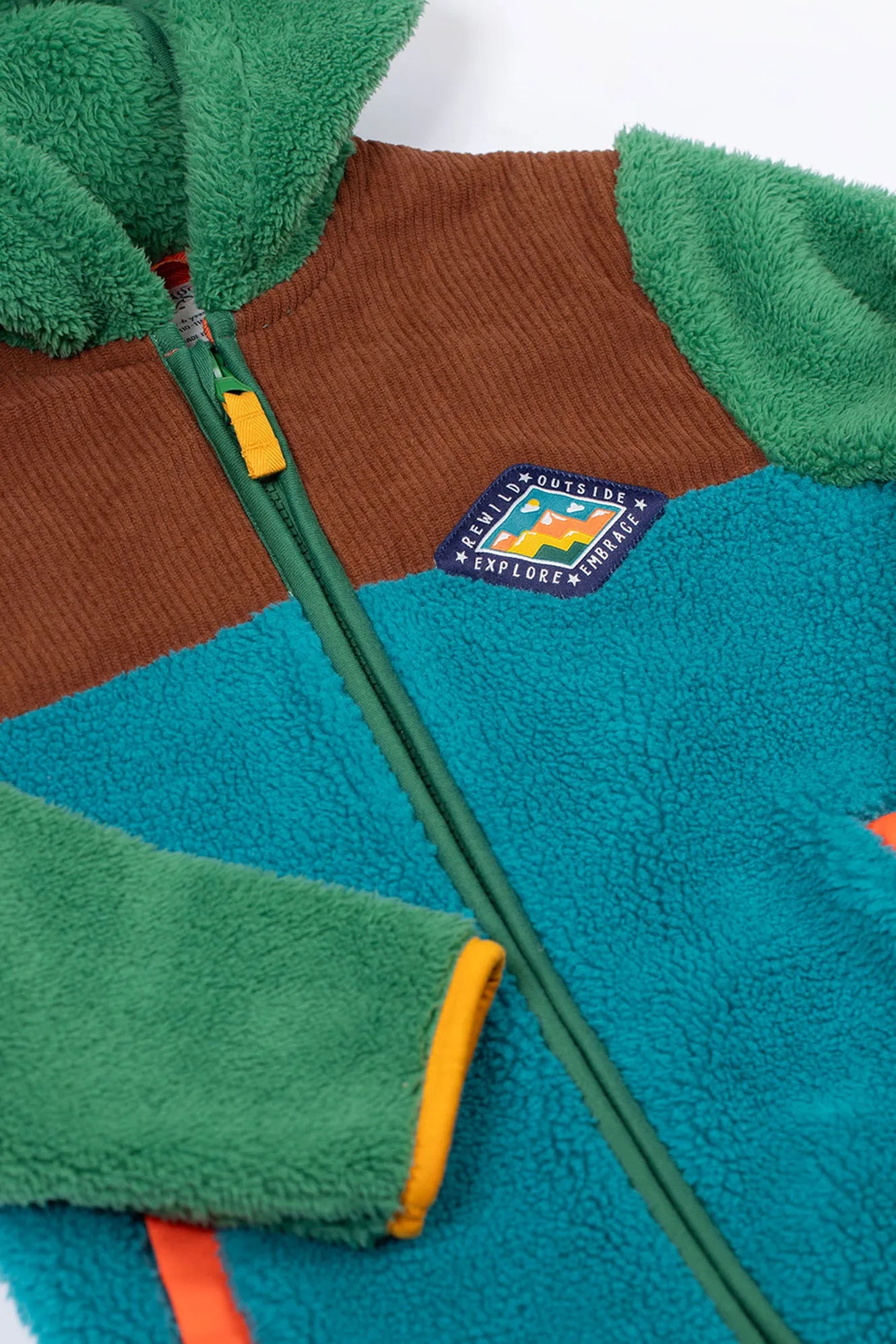 Vest / Bracken Fleece Cord Jacket Green - Frugi