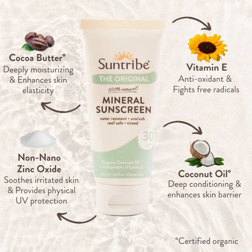 Zonnebrandcrème Mineral Body & Face Sunscreen SPF 30, 100 ml – Suntribe Sweden