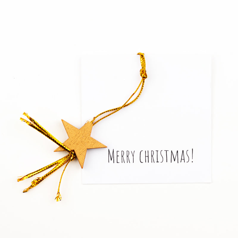 Geschenkkaartje / Gift Tag "Merry Christmas" met gelukspoppetje – Sidedish