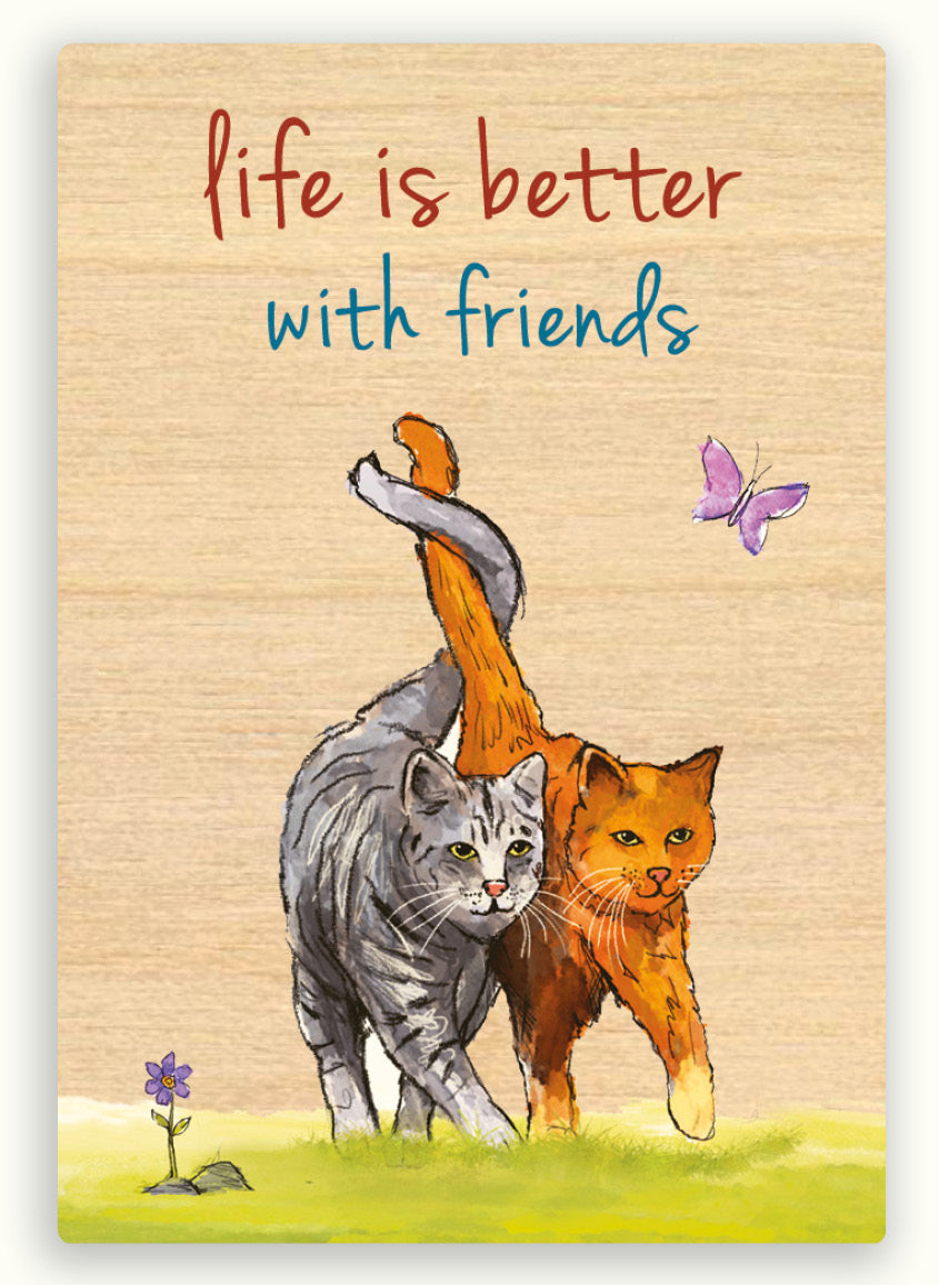 Magneet "Life is better with friends" – Zintenz Organic Cards