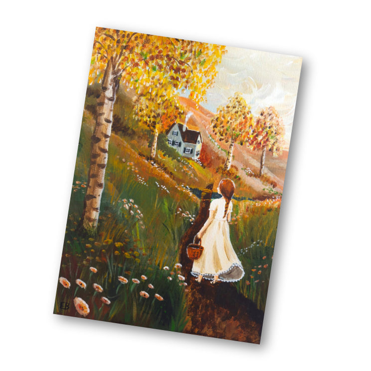 Kaart het huis op de heuvel - Illustrator under a blankie