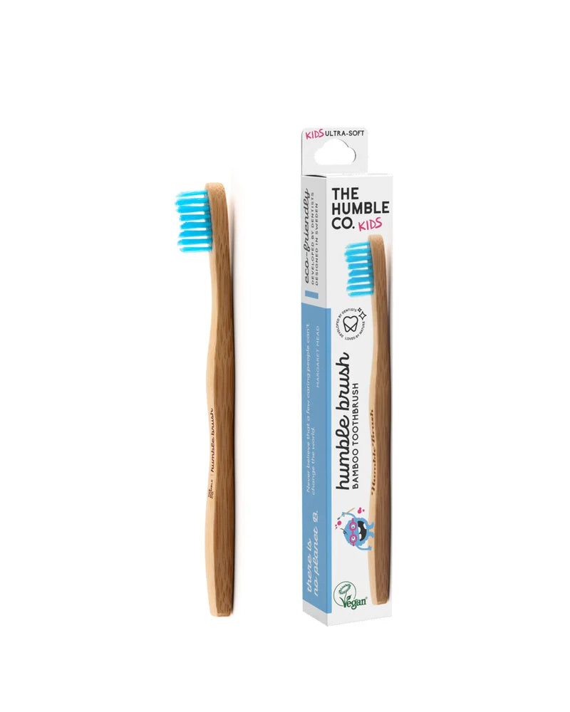 Bamboe tandenborstel kids soft - Blauw - Humble Brush