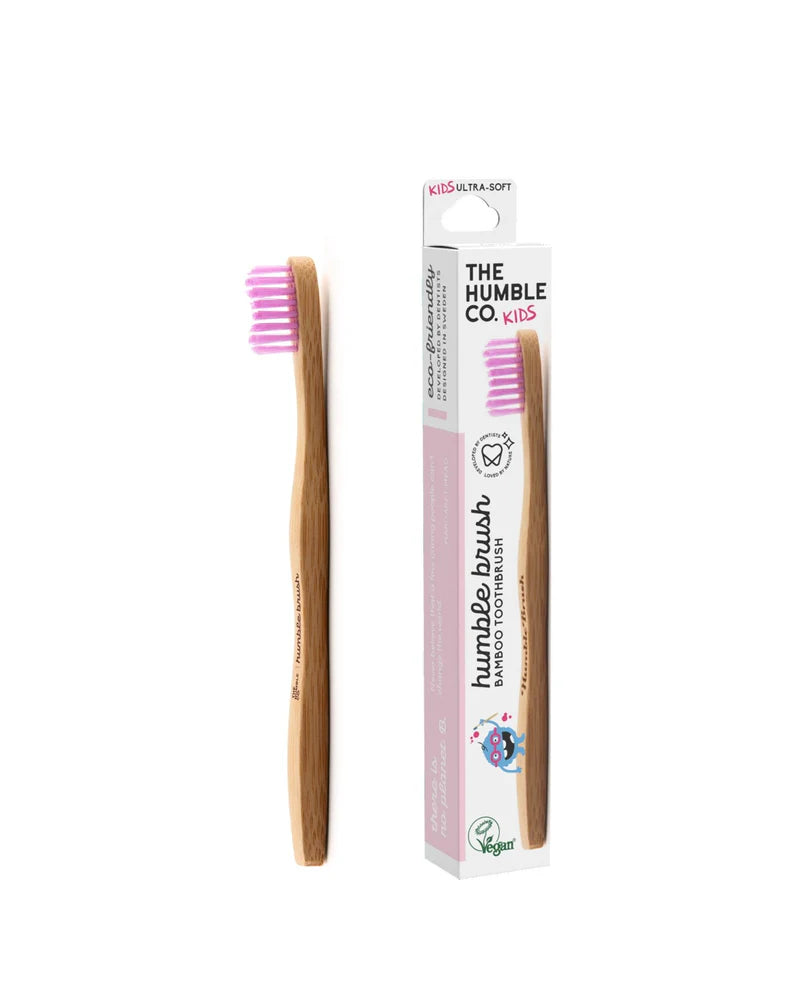 Bamboe tandenborstel kids ultra soft - Purple - Humble Brush