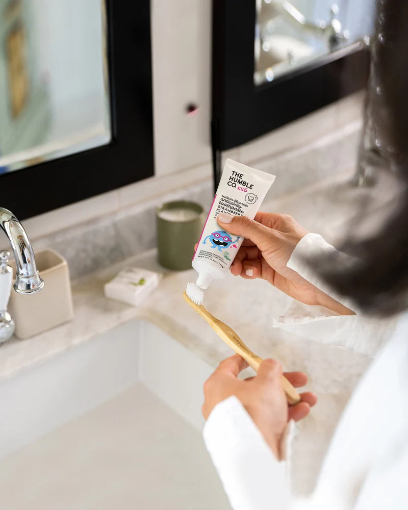 Bamboe tandenborstel kids ultra soft - Purple - Humble Brush