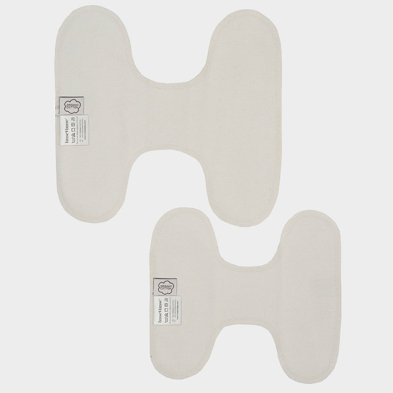 Wasbaar inlegkruisje flanel zonder sluiting natural 3 st. - ImseVimse