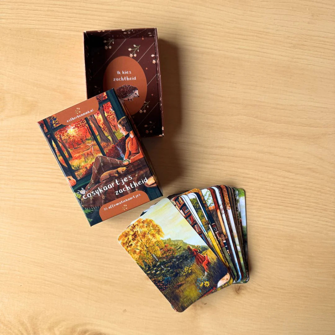 Inspiratiekaarten / Cosy kaartjes: "Zachtheid" - Illustrator under a Blankie