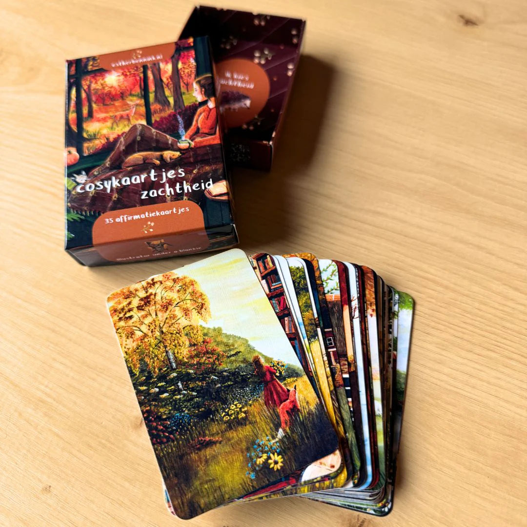 Inspiratiekaarten / Cosy kaartjes: "Zachtheid" - Illustrator under a Blankie