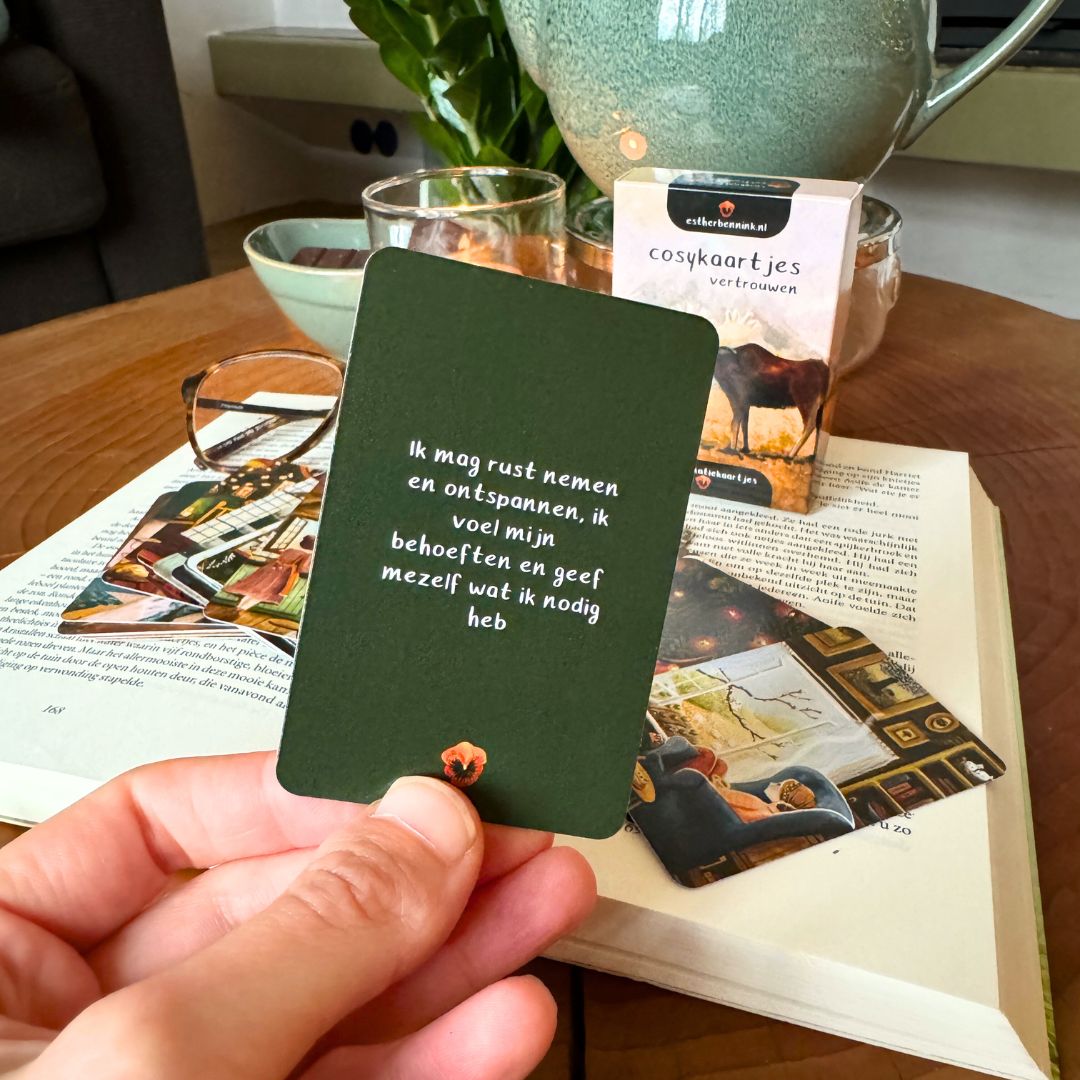 Inspiratiekaarten / Cosy kaartjes: "vertrouwen" - Illustrator under a Blankie