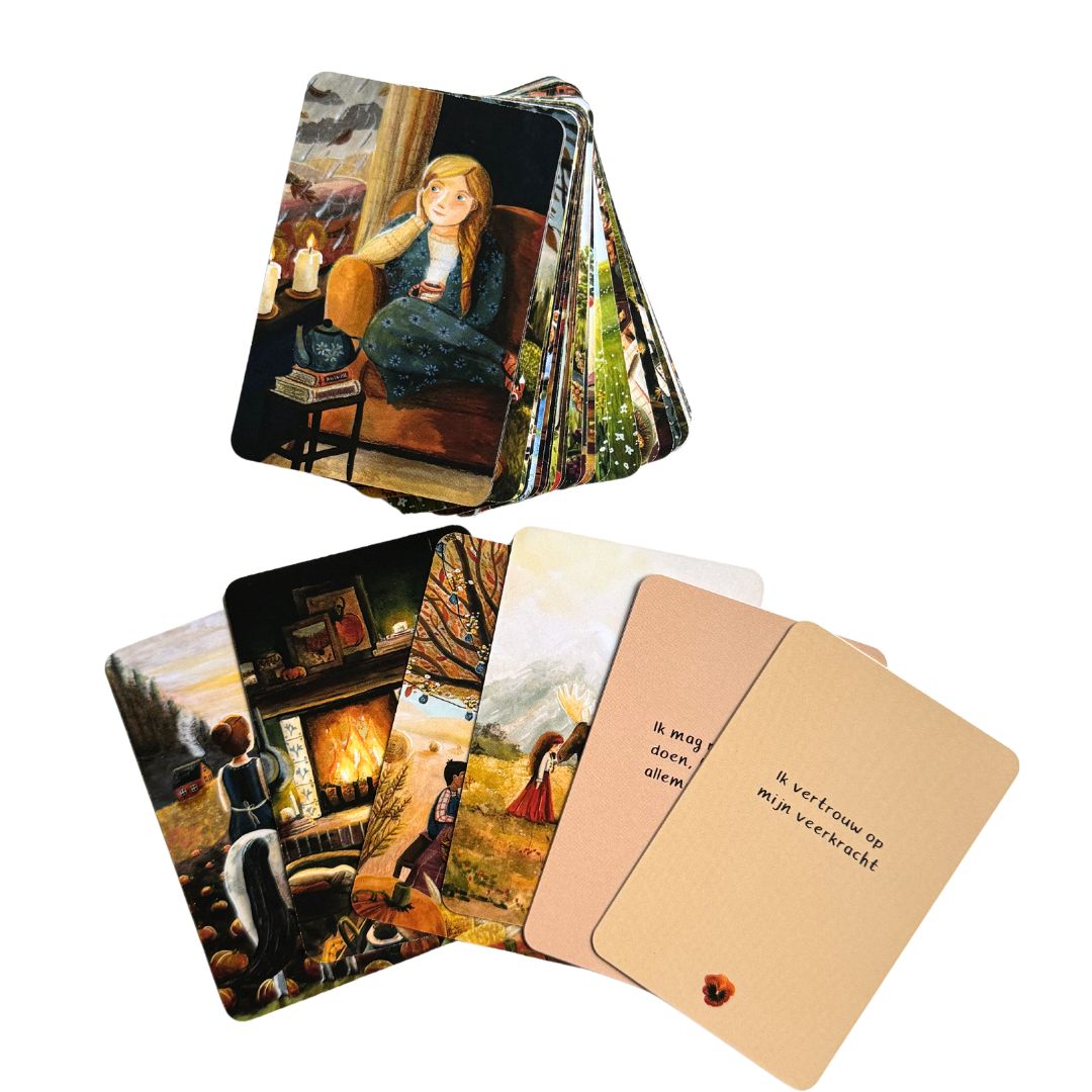 Inspiratiekaarten / Cosy kaartjes: "vertrouwen" - Illustrator under a Blankie