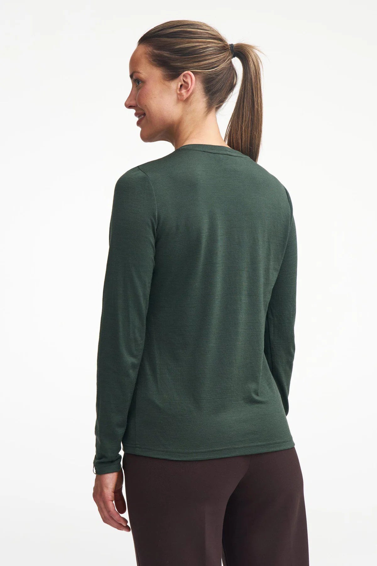 Longsleeve Underwool Female - Rifle Green - Ivanhoe of Sweden
