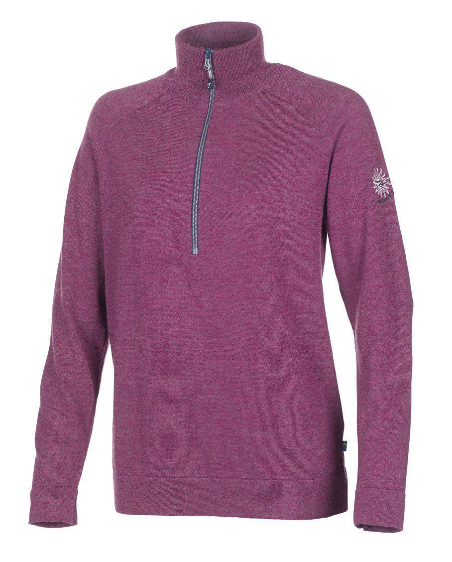 Trui Jana Half Zip - Purple - Ivanhoe of Sweden