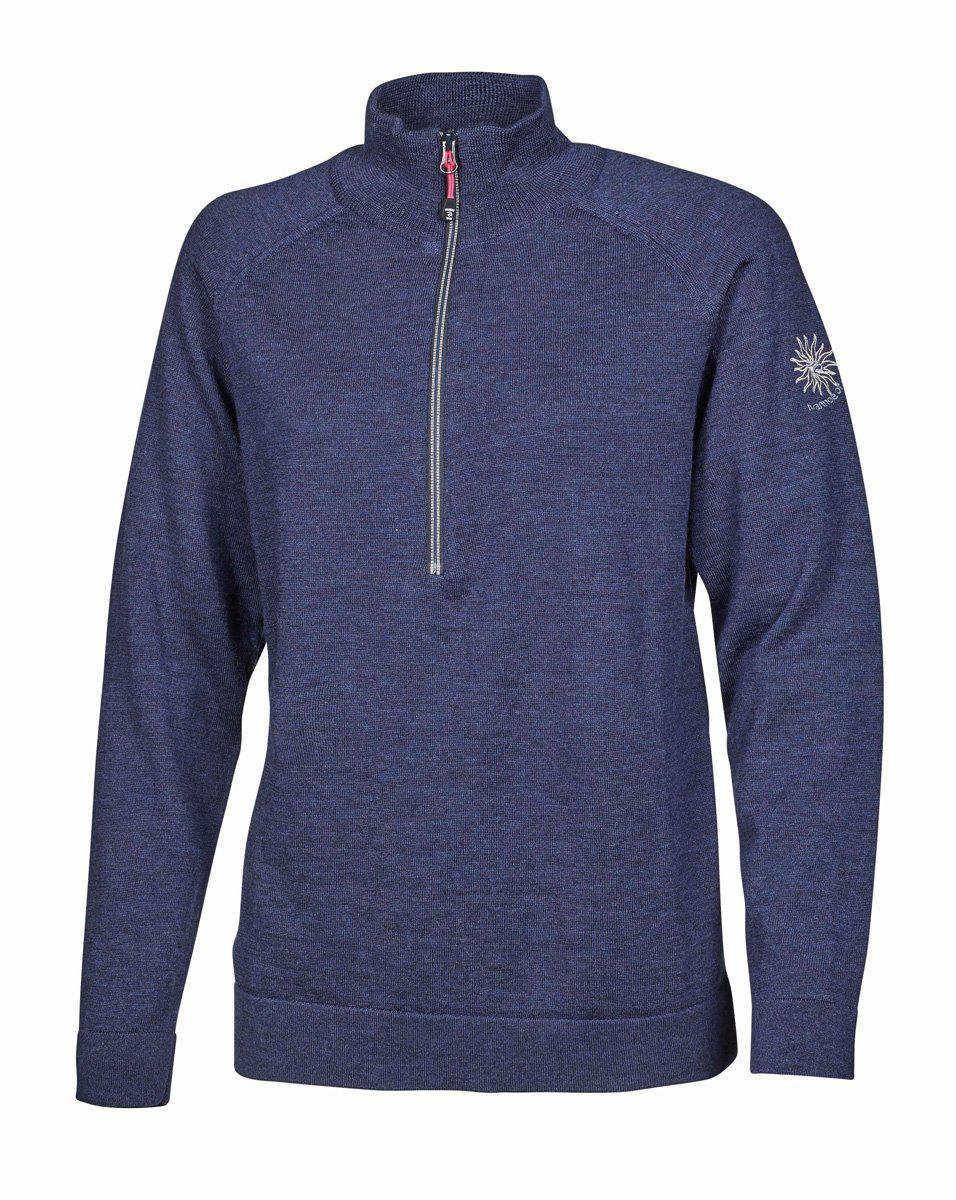 Trui Jana Half Zip - Steelblue - Ivanhoe of Sweden