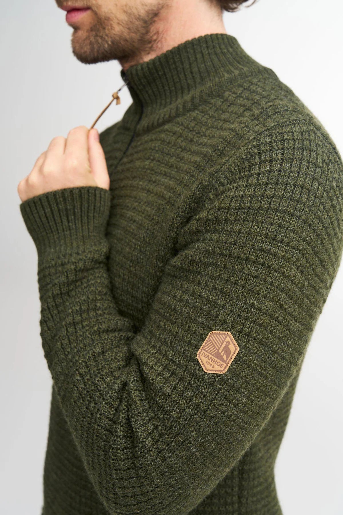 Trui Moritz Half Zip Red Clay - Ivanhoe of Sweden