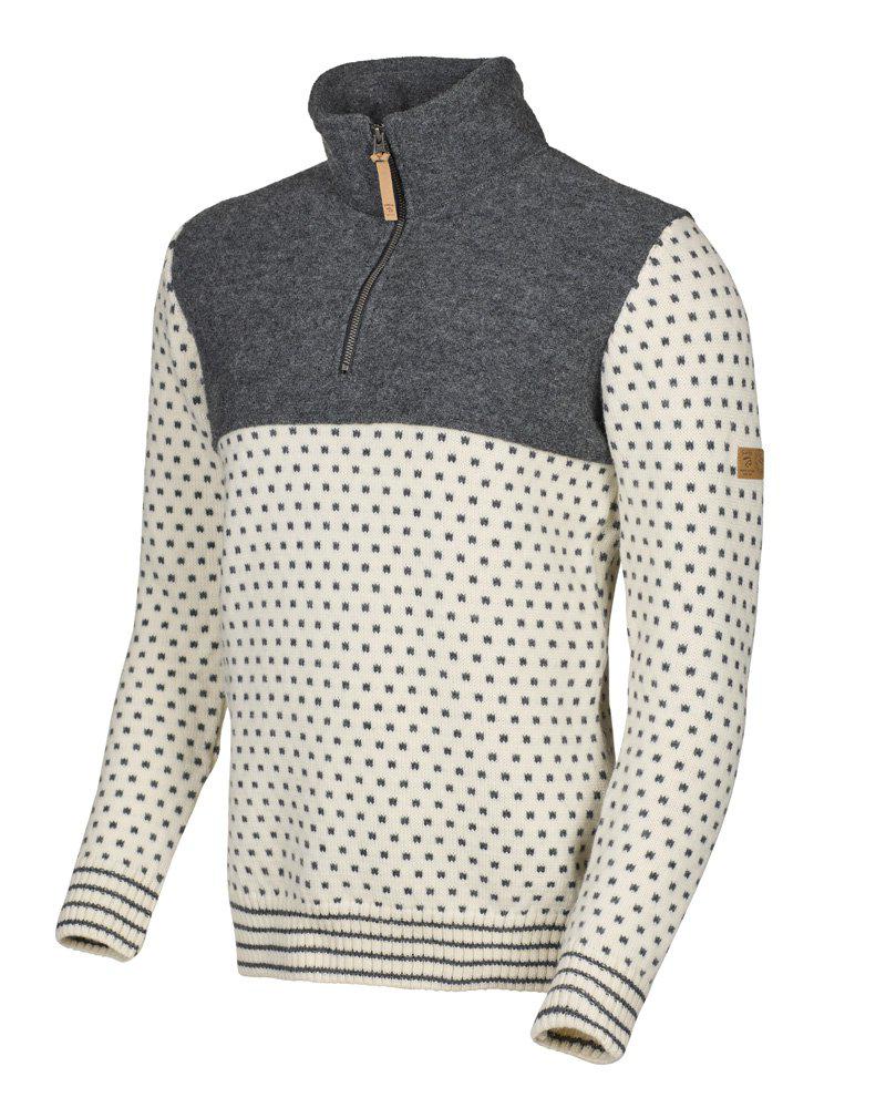 Trui Sverre Half Zip Off White - Ivanhoe of Sweden