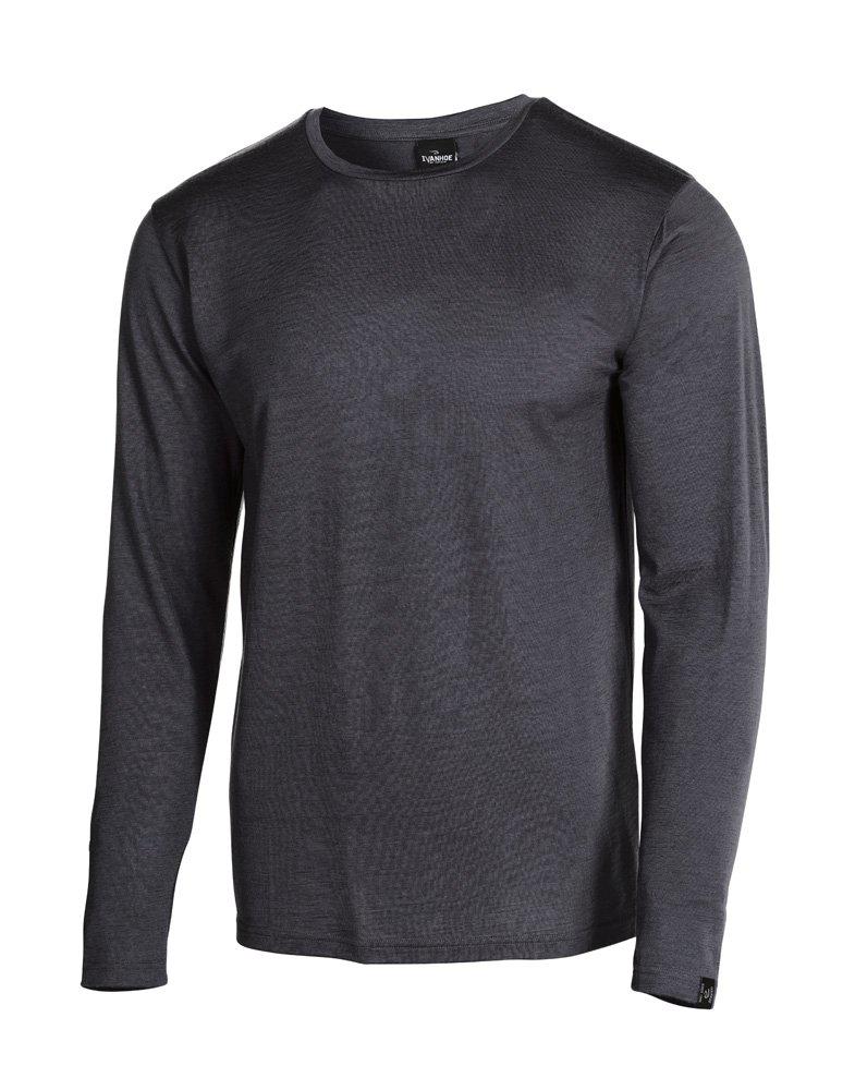 Longsleeve Underwool Merino Male - Graphite Marl - Ivanhoe of Sweden