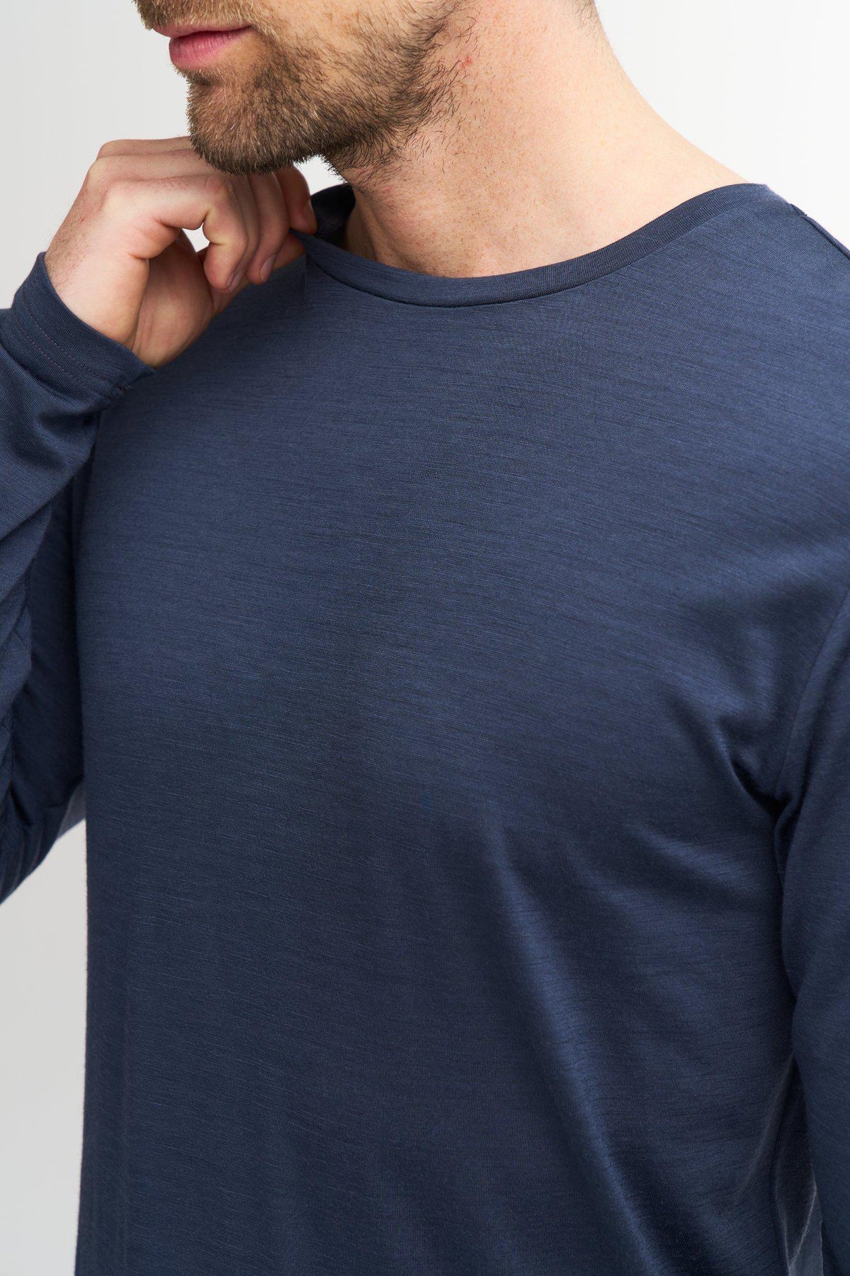 Longsleeve Underwool Merino Male - Steelblue - Ivanhoe of Sweden