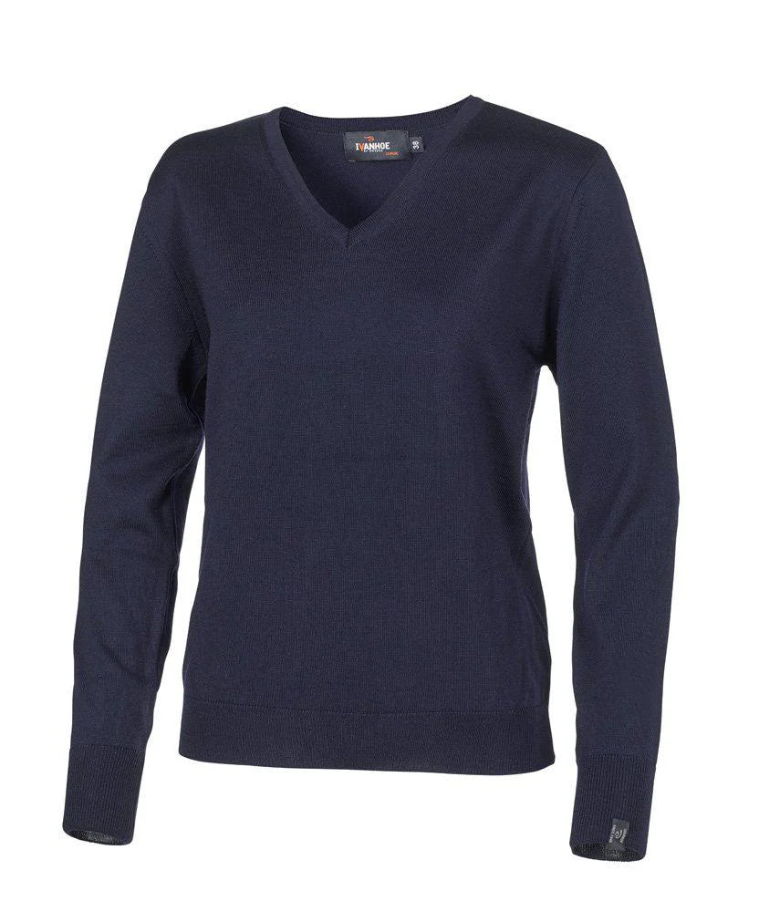Trui Merino V-neck Female - Navy - Ivanhoe of Sweden