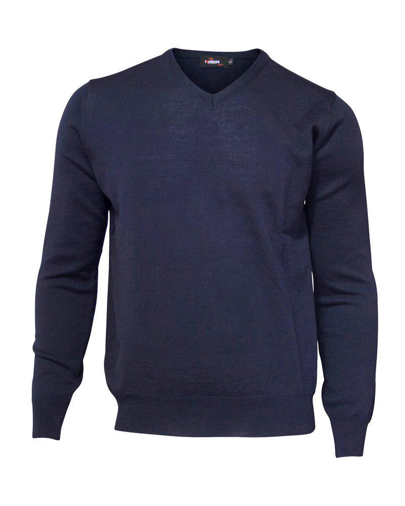Trui Merino V-neck Male - Navy - Ivanhoe of Sweden