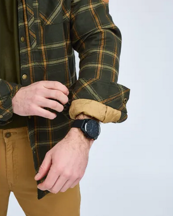 Tussenjas Pile Overshirt - Unisex - D. Green / Bronze - Pinewood