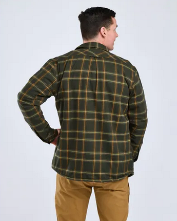 Tussenjas Pile Overshirt - Unisex - D. Green / Bronze - Pinewood