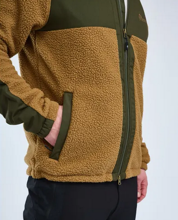 Vest Pile Fleece JKT - Men - Sand / Green - Pinewood