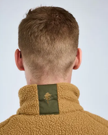 Vest Pile Fleece JKT - Men - Sand / Green - Pinewood