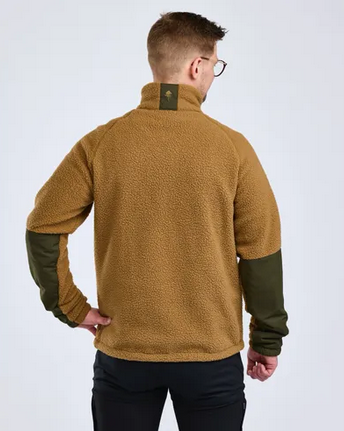 Vest Pile Fleece JKT - Men - Sand / Green - Pinewood