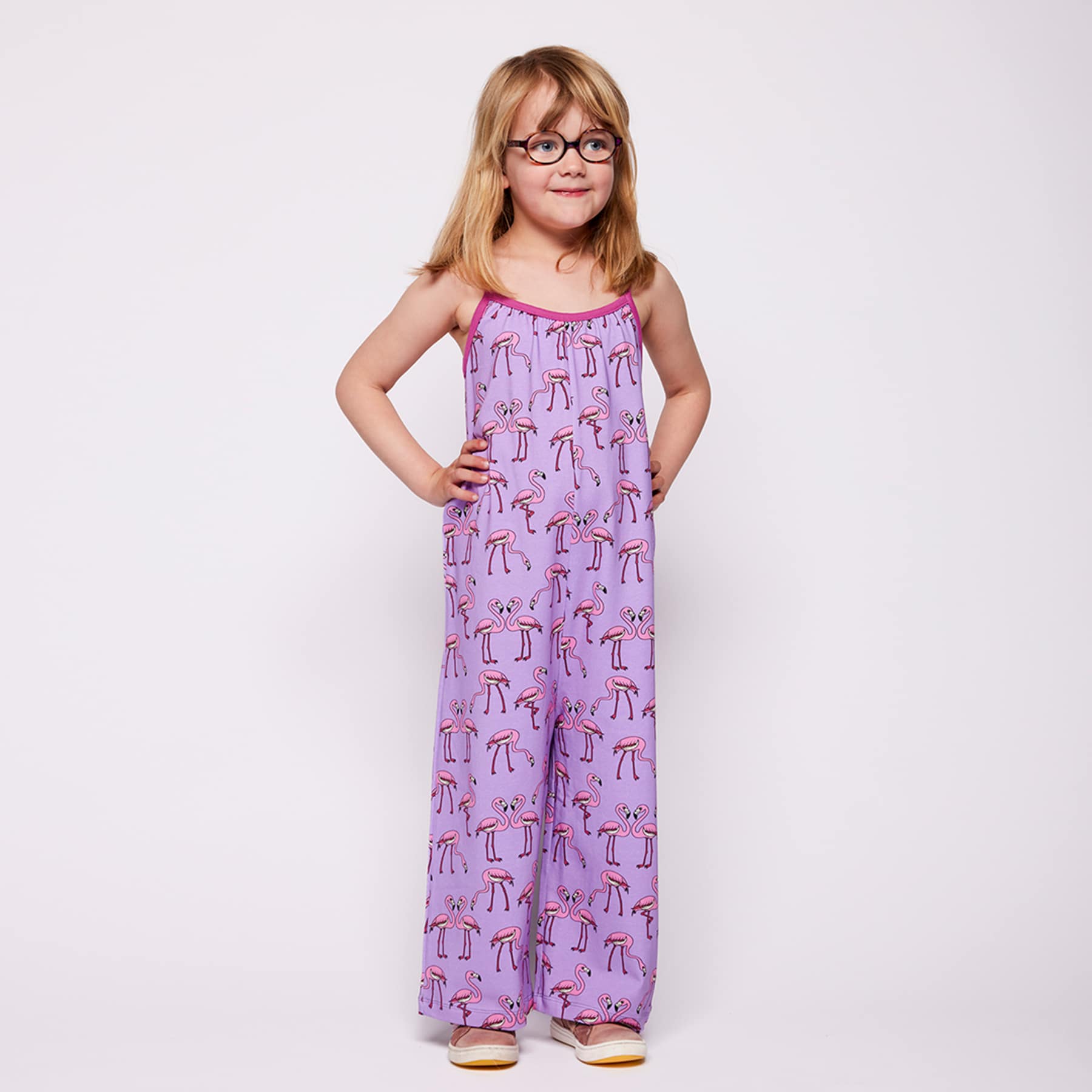 Jumpsuit (jurk) Idared with Flamingos - Småfolk
