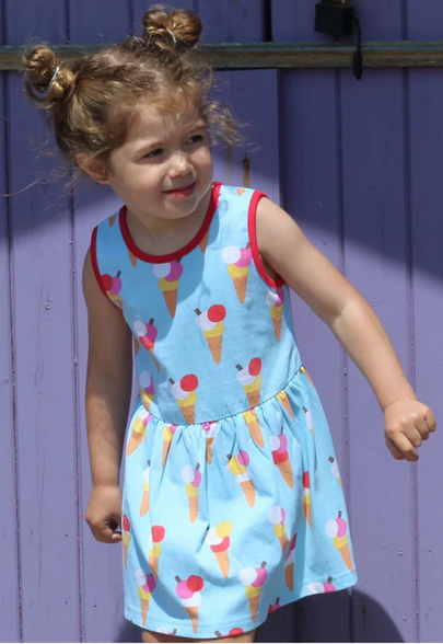 Jurk / Dress Ice Waffle Blue - Toby Tiger