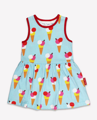 Jurk / Dress Ice Waffle Blue - Toby Tiger