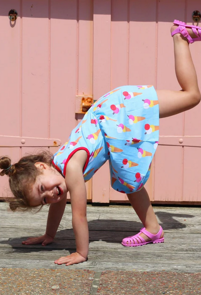 Jurk / Dress Ice Waffle Blue - Toby Tiger