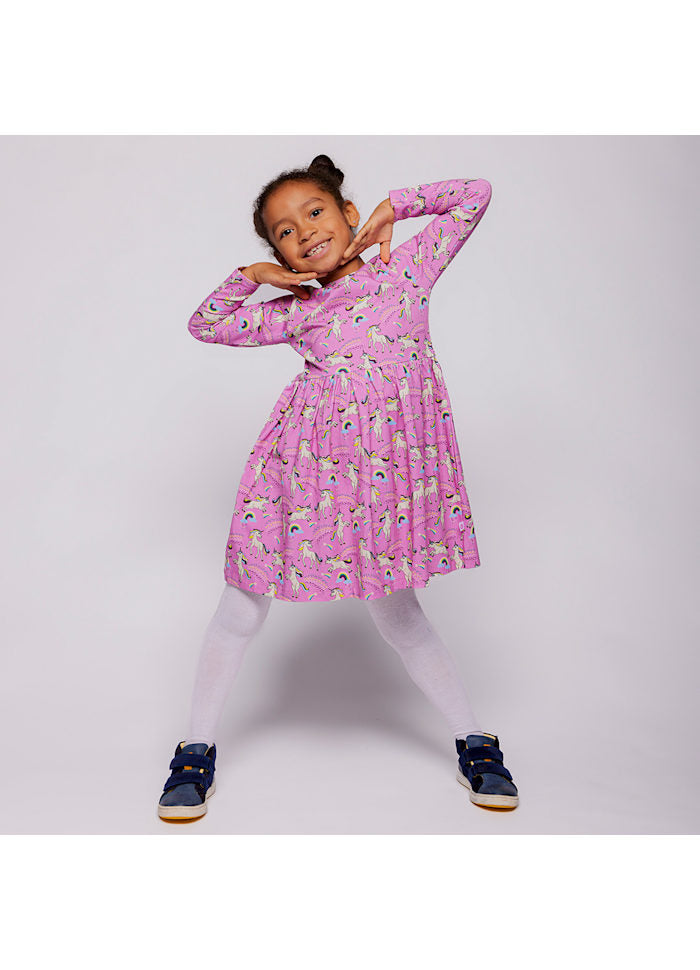 Jurk Regent Dress with Unicorns - Småfolk