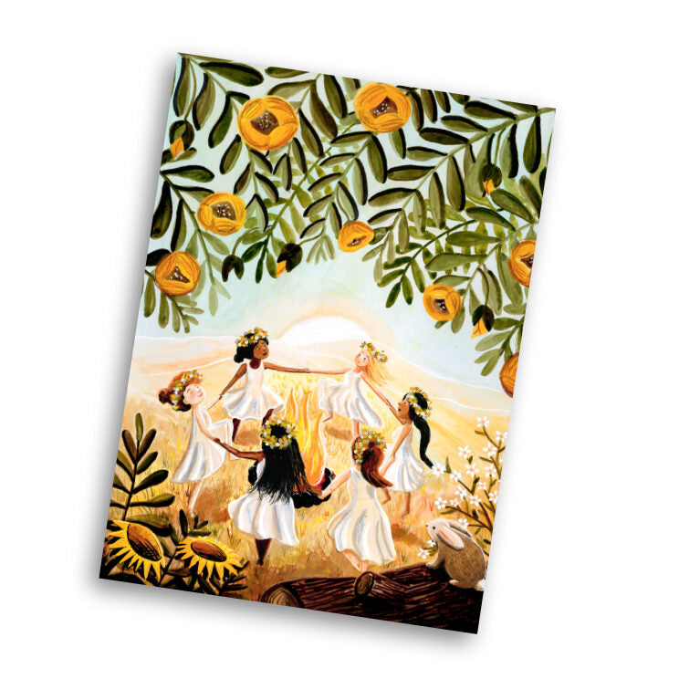 Kaart Midzomer feest / Midsummer - Illustrator under a blankie