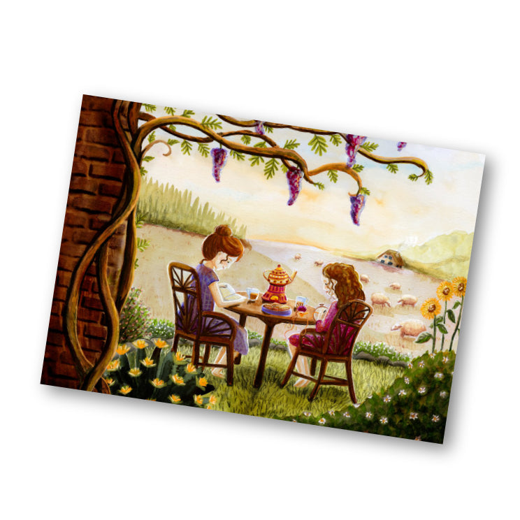 Kaart Tea Time / Fika - Illustrator under a blankie