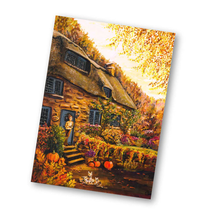 Kaart Pumpkin cottage - Illustrator under a blankie