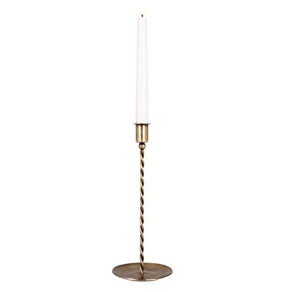 Kandelaar / Candle Holder Estelle Antique Brass Tall - Strömshaga