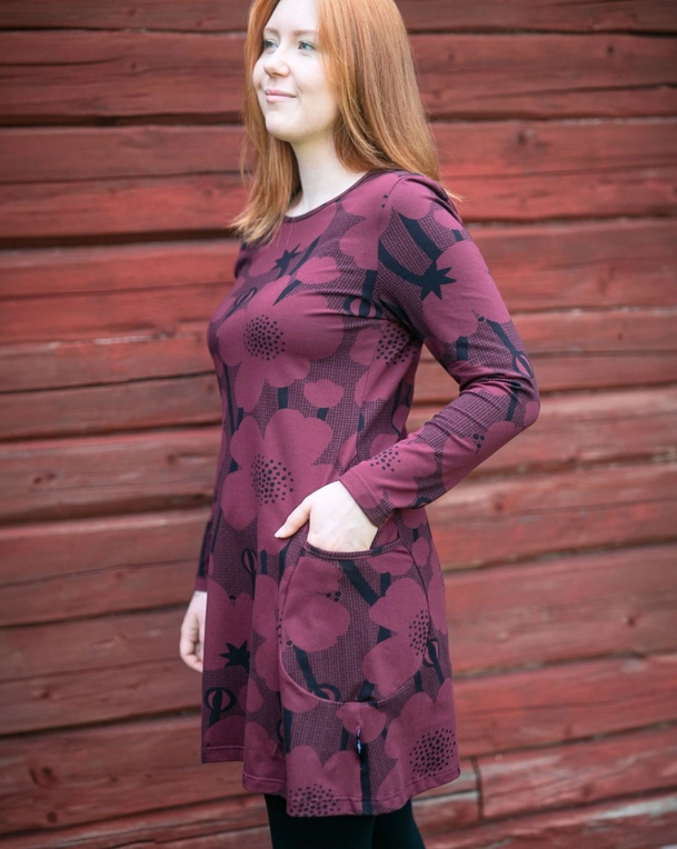 Tuniek KANNEL Tunic Buttercup Beetroot S-XXXL - Paapii Design