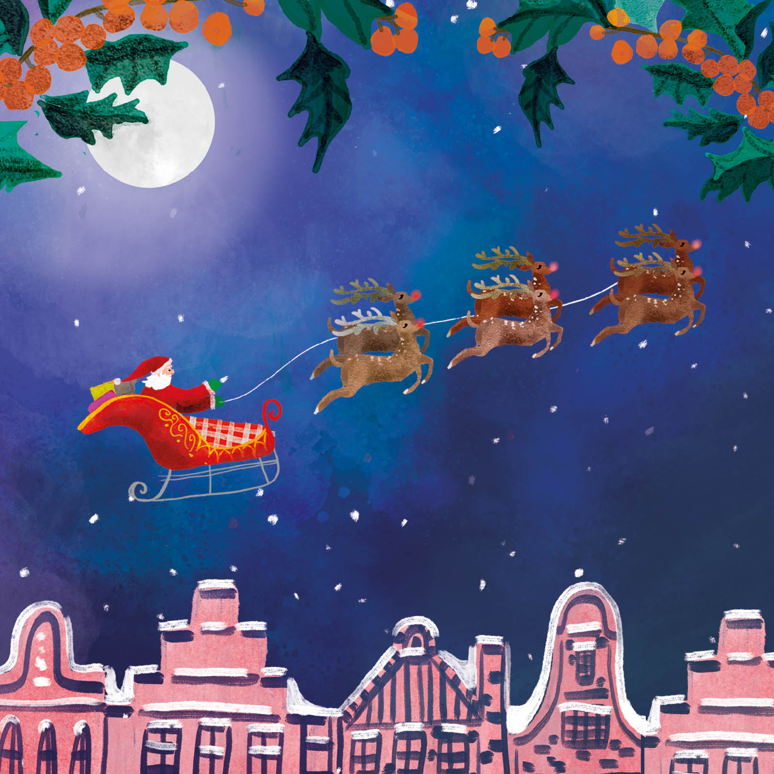 Eco Kerstkaarten Set 22 Esther 6 st. + 9 stickers – Zintenz