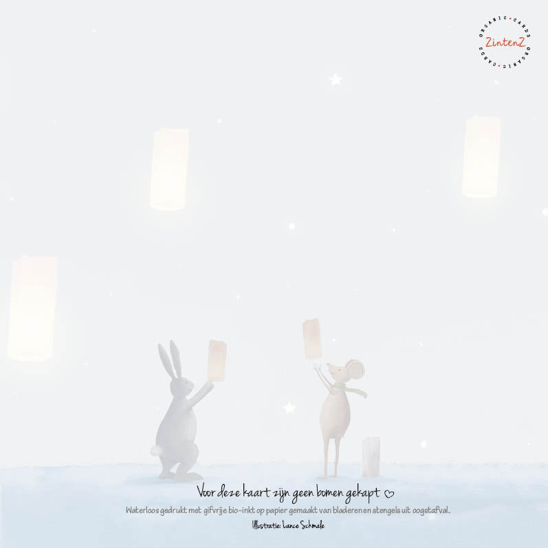 Eco Kerstkaarten Set 21 Lance 6 st. + 9 stickers – Zintenz