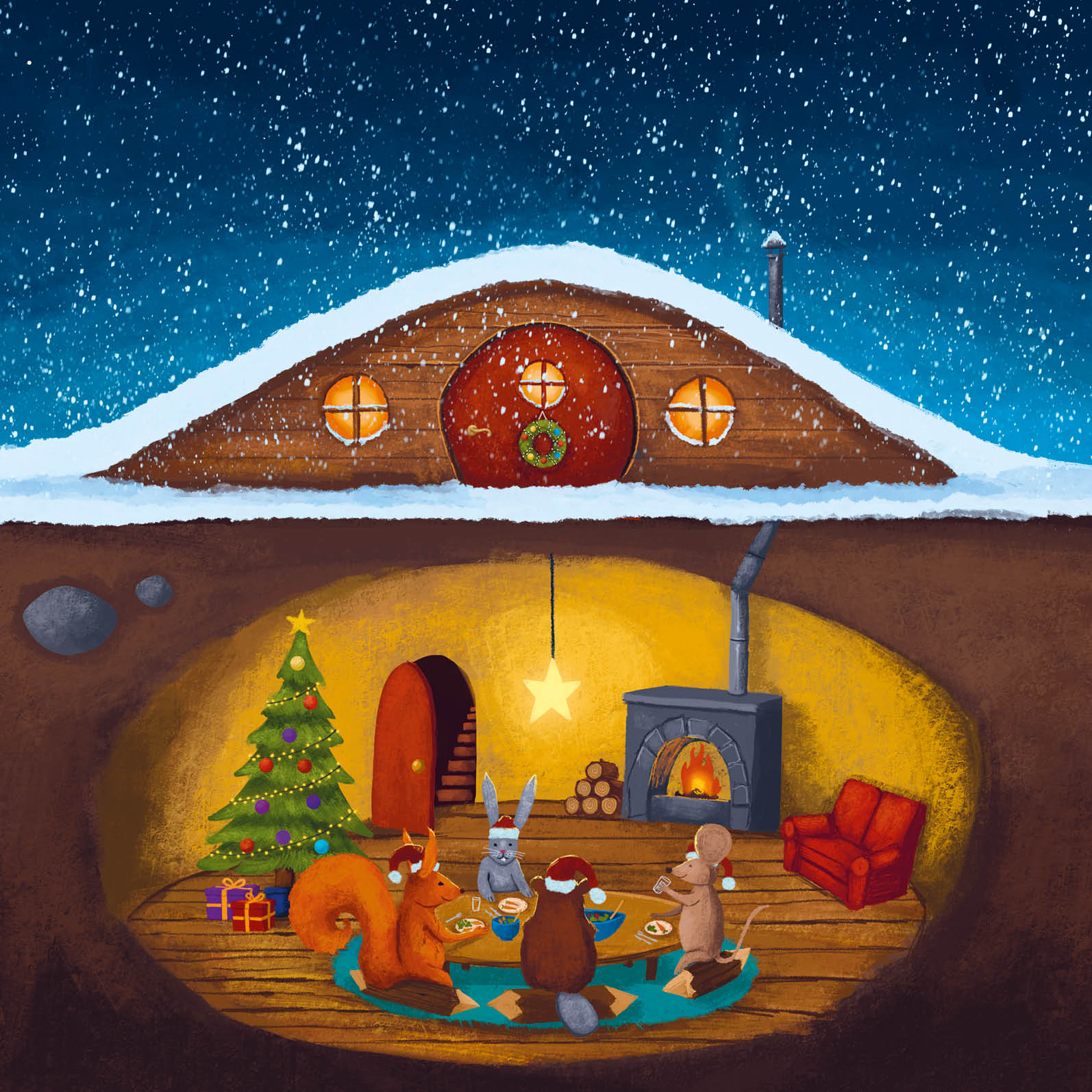 Eco Kerstkaarten Set 21 Lance 6 st. + 9 stickers – Zintenz