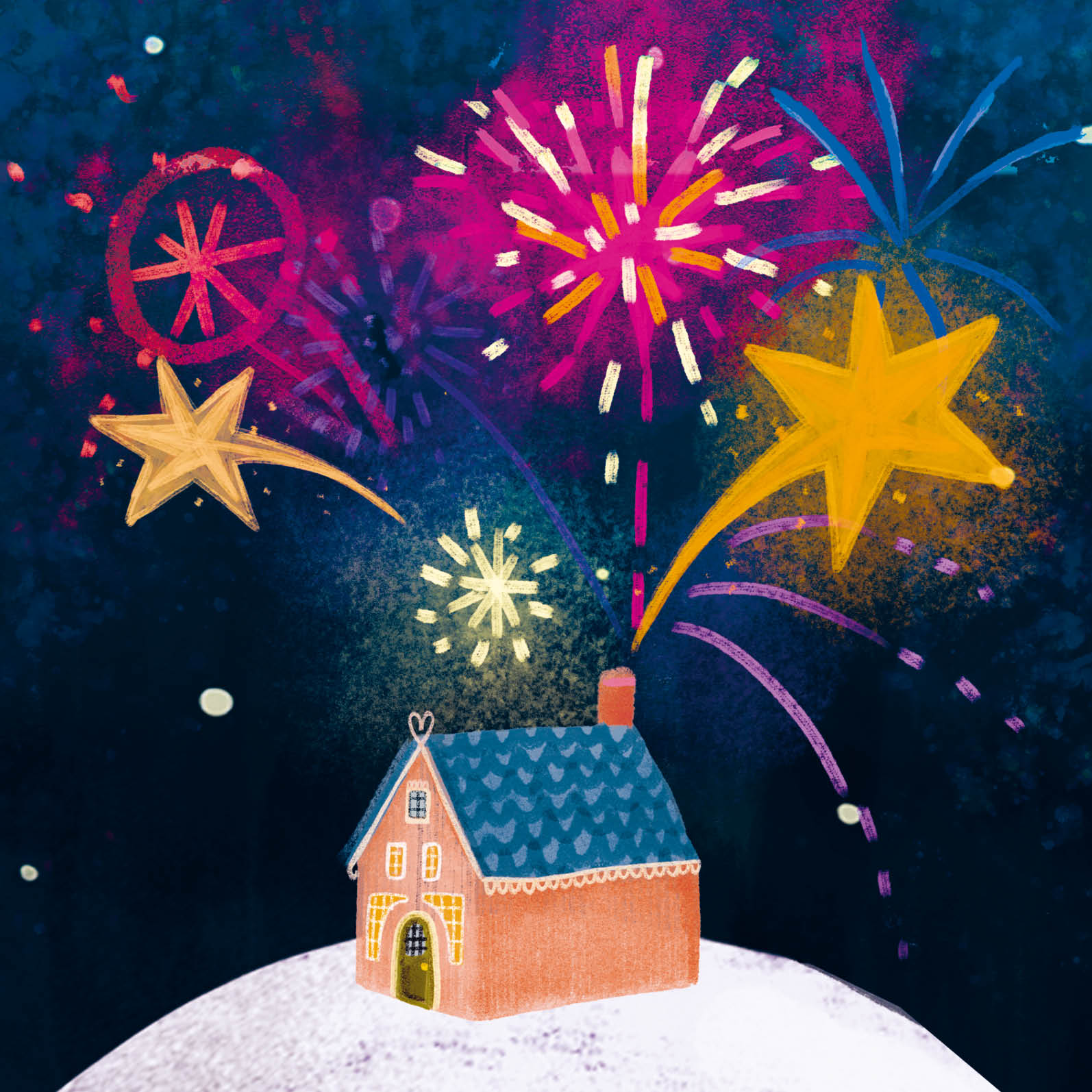 Eco Nieuwjaarskaarten 6 st. + 9 stickers – Zintenz