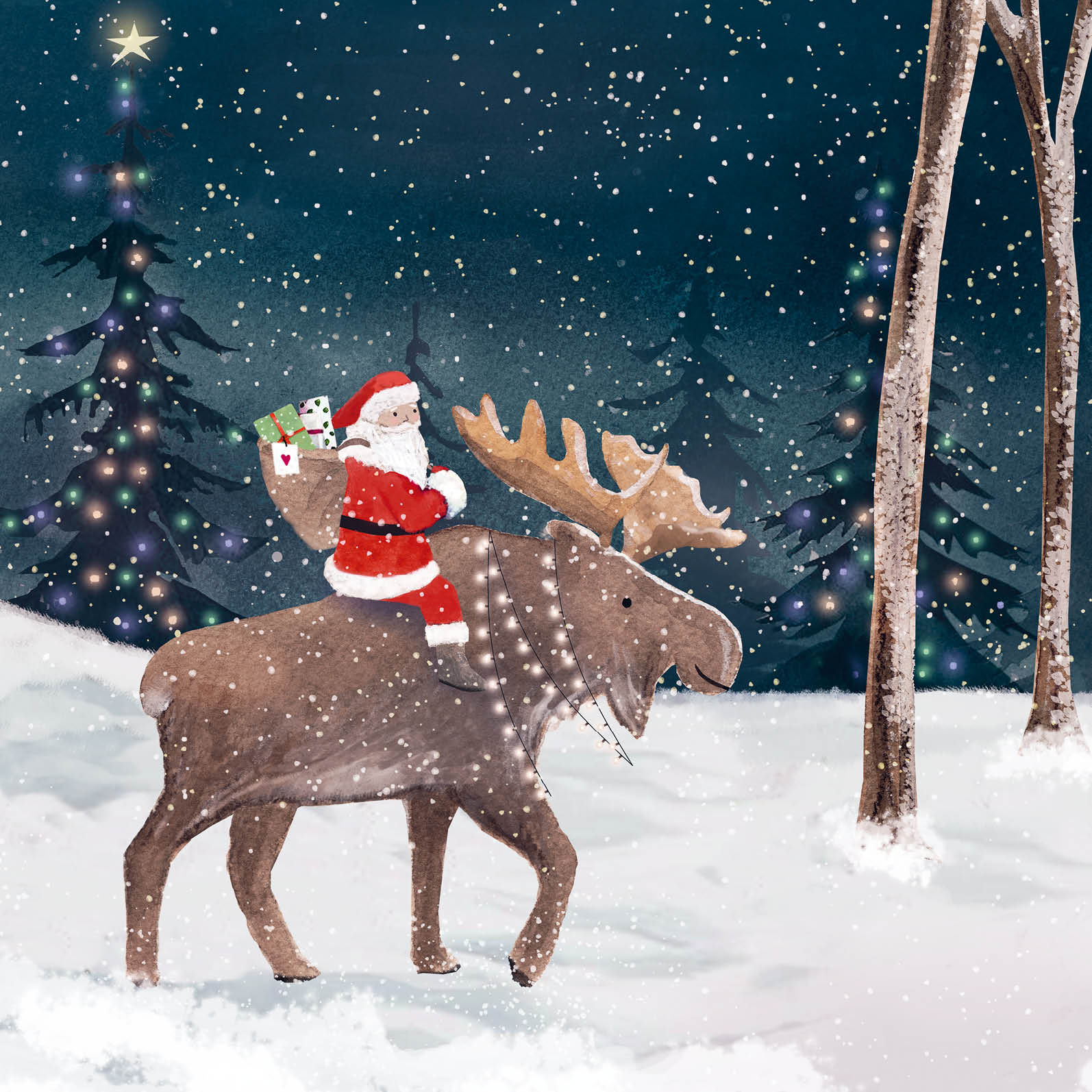 Eco Kerstkaarten Set 20 Tina 6 st. + 9 stickers – Zintenz