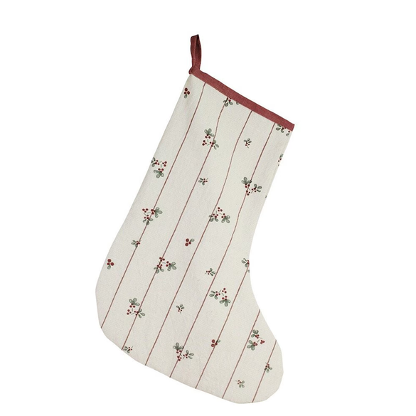 Kerstsok / Christmas Stocking Gerd White/Red - Strömshaga