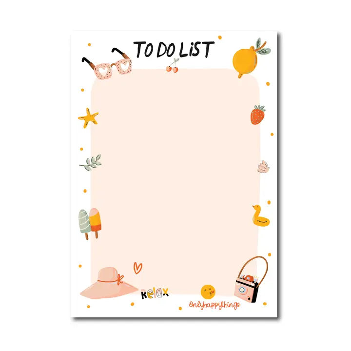 Notitieblok To Do List Summer A6 - Only Happy Things