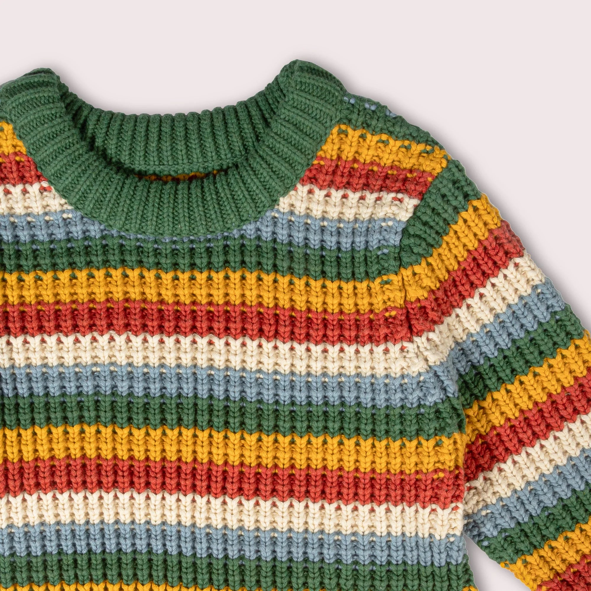 Trui / Rainbow Waffle Snuggly Knitted Jumper - Little Green Radicals